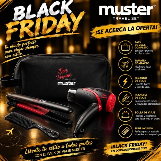 Pack Secador y Plancha viaje Muster