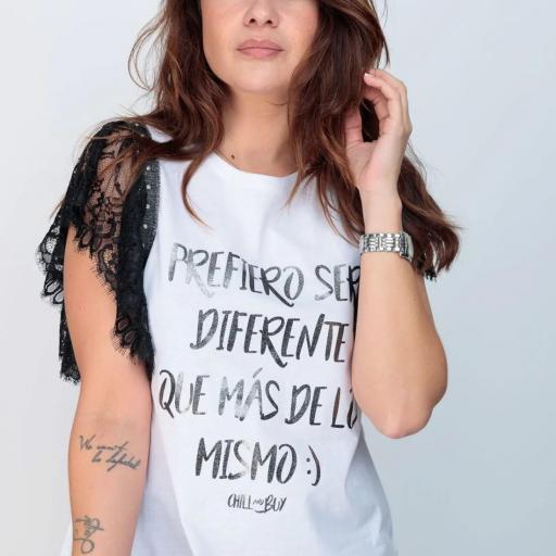 Camiseta Chill&Buy "Encaje Prefiero"