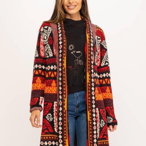 Chaqueta Artesanal Jacquard Peace and Love