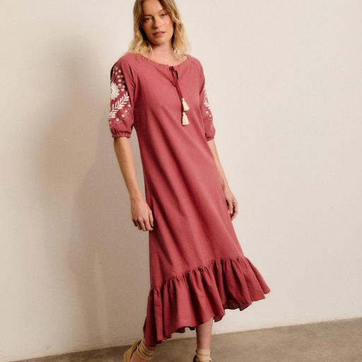 Vestido Castaño de Indias "Lyon Vino"