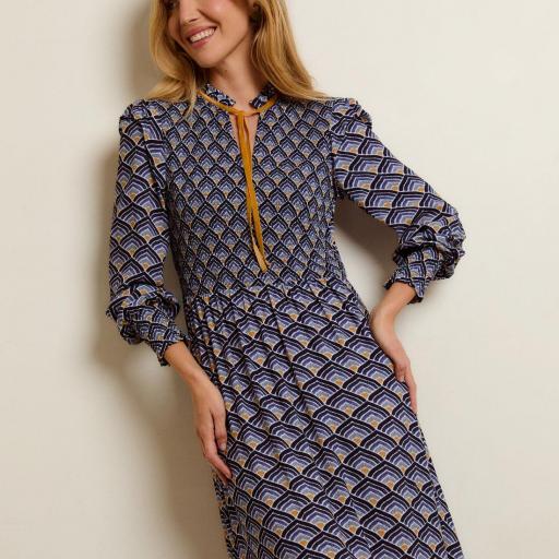 Vestido Castaño de Indias "Festival Azul" [1]