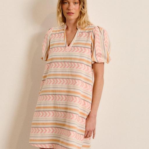 Vestido Castaño de Indias "Flora Handloom"