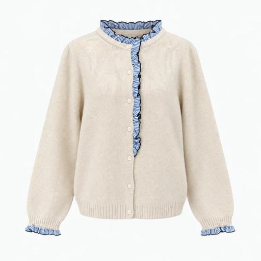 Chaqueta "Volantitos" Beige [0]