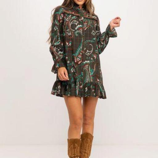 Vestido Peace and love Cuadros