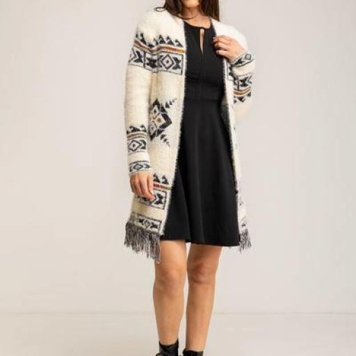 Chaqueta Jaquard Blanca Peace and Love [0]