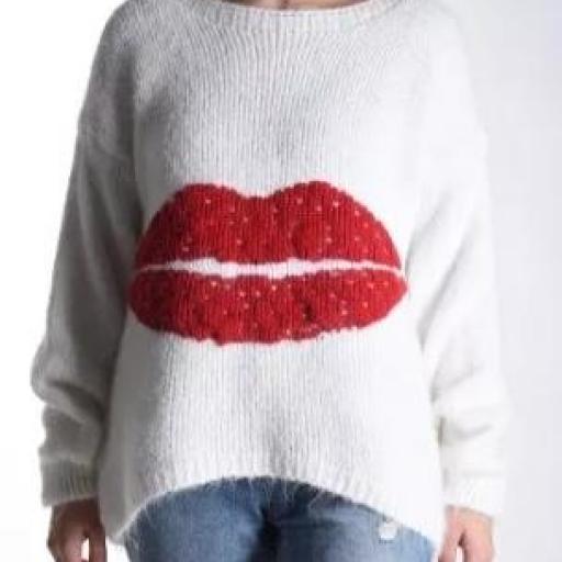 Jersey de Mezcla de Lana "Beso"