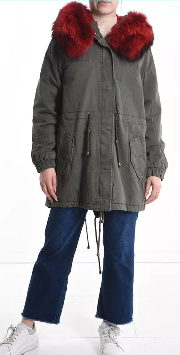 Parka de algodón estilo militar