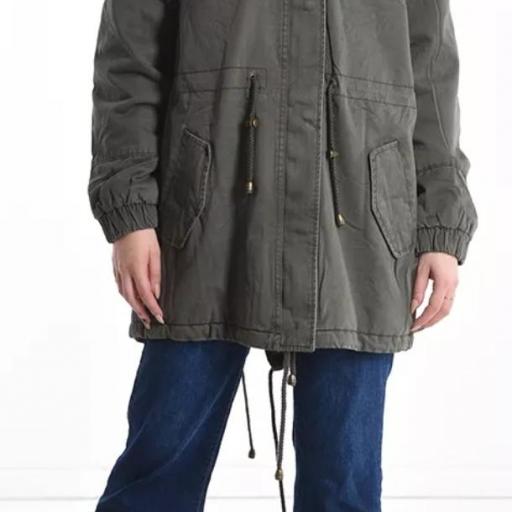 Parka de algodón estilo militar [0]