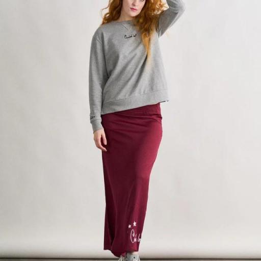 Falda Anabel Lee Satinada Burgundy [2]