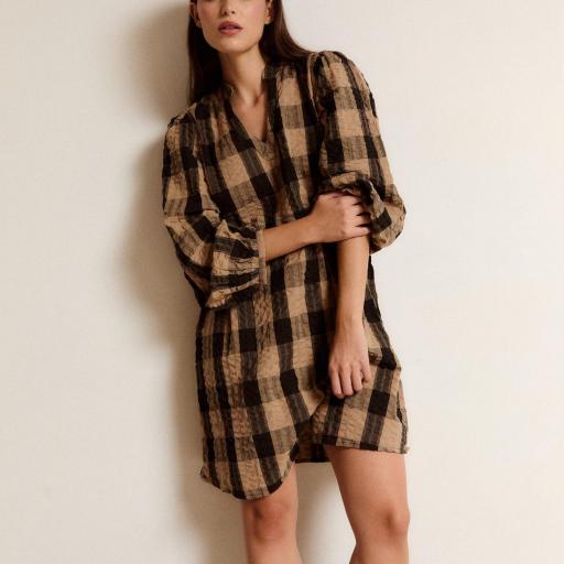 Vestido Castaño de Indias Flora Cuadros