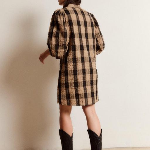 Vestido Castaño de Indias Flora Cuadros [3]