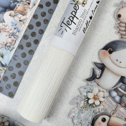 Rollito Tepper Blanco Lino Be My Baby Bellaluna Crafts [0]