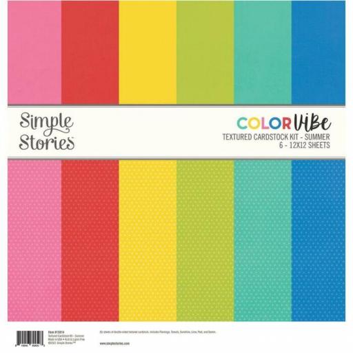 KIT CARDSTOCK DOTS TEXTURED SUMMER SNAP COLOR VIBE BASICS SIMPLE STORIES   [0]