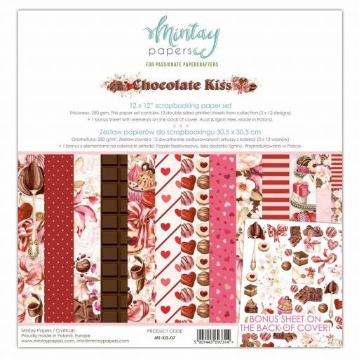 Set de Papeles Chocolate Kiss Mintay Papers 