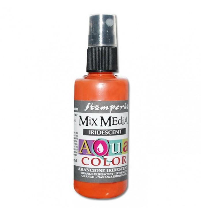 Aquacolor Spray Naranja Iridiscente Stamperia