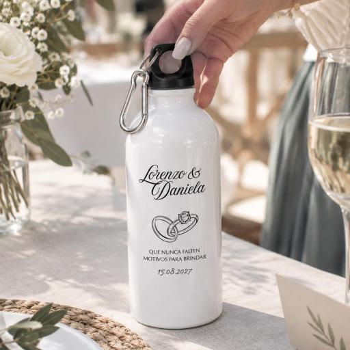 Botella de Aluminio Personalizada para Eventos y Bodas [0]