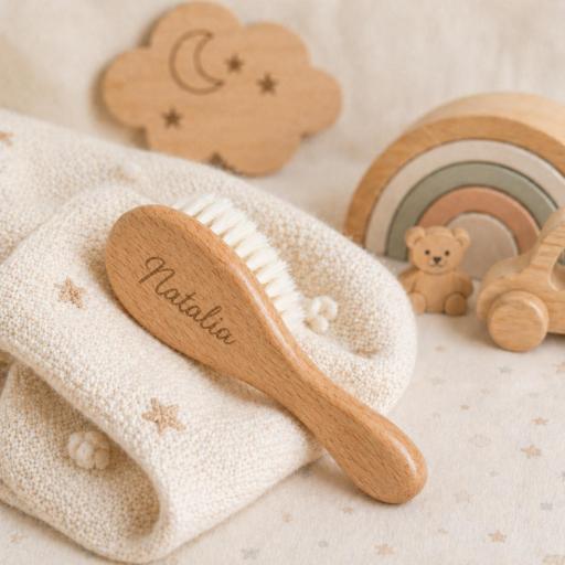 Cepillo Bebé Madera Personalizado [0]
