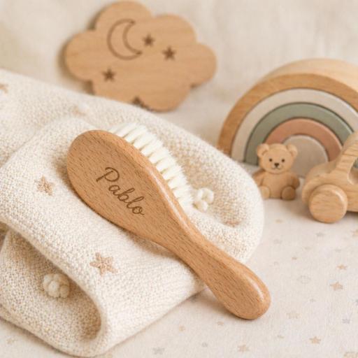 Cepillo Bebé Madera Personalizado [1]