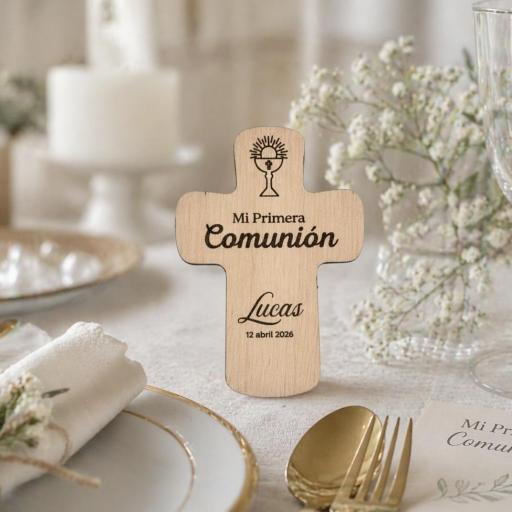 Cruz De Madera Personalizada Comunión [0]