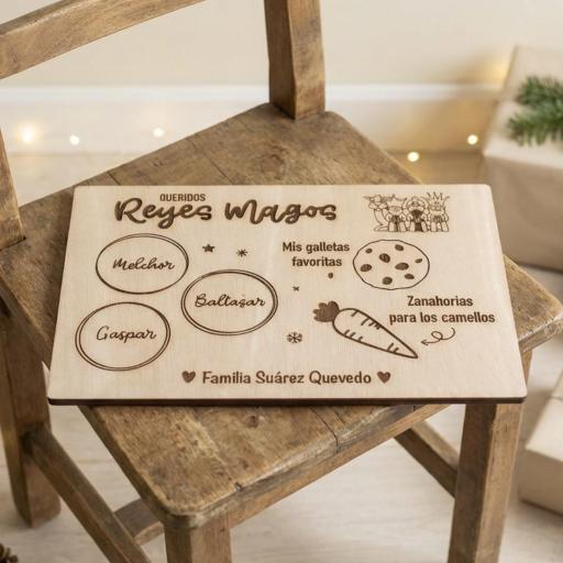 Bandeja de Madera para Los Reyes Magos