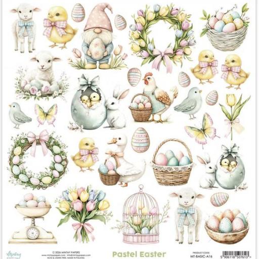 Hoja Para Recortar Pastel Easter Mintay Papers [0]