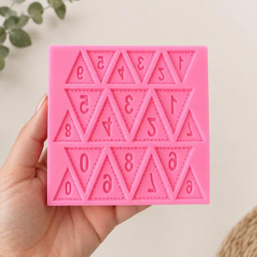 Molde Silicona Banderines Con Números