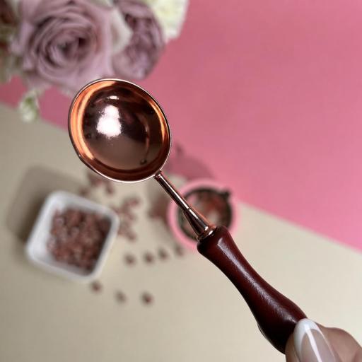 Cuchara Para Lacre Con Mango de Madera Varios Colores [2]