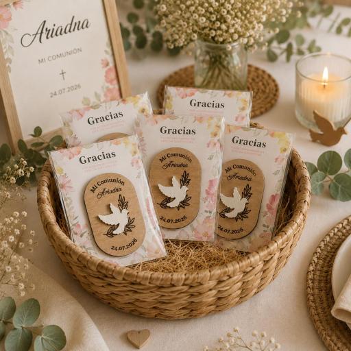 Imán de Comunión Personalizado en Madera [2]
