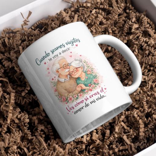 Taza Personalizada Cuando Seamos Viejitos San Valentín 