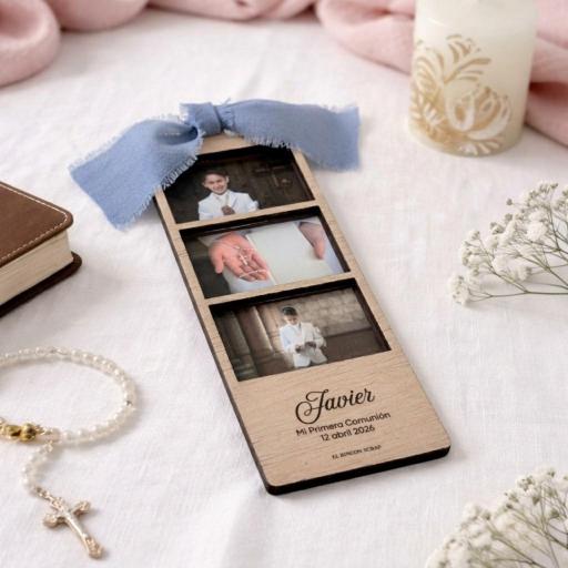 Marco de Madera Comunión Estilo Fotomatón [2]