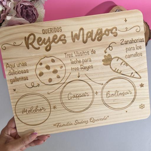 Bandeja de Madera para Los Reyes Magos