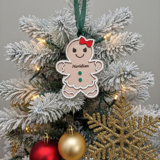 Adorno Galleta De Jengibre En Madera Personalizada El Rincon Scrap [2]