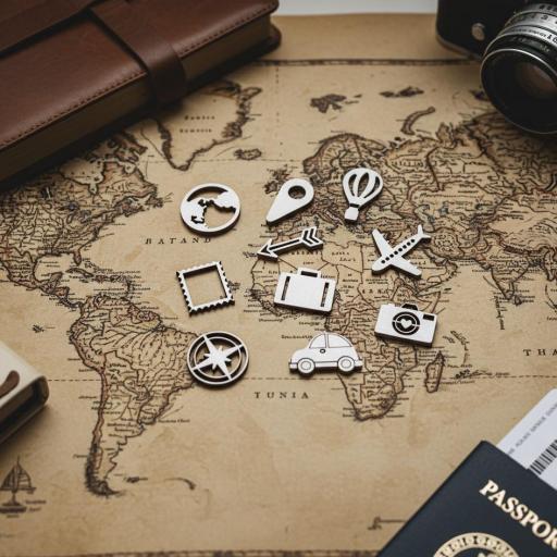 Set Chipboard Viajes El Rincon Scrap