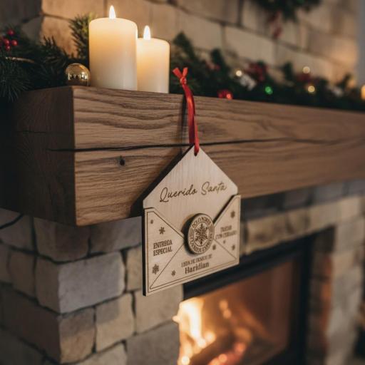 Sobre De Madera Para Carta A Papá Noel [2]