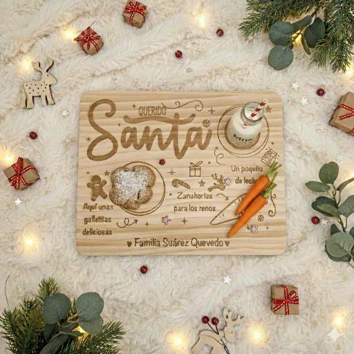 Bandeja de Madera para Papá Noel  