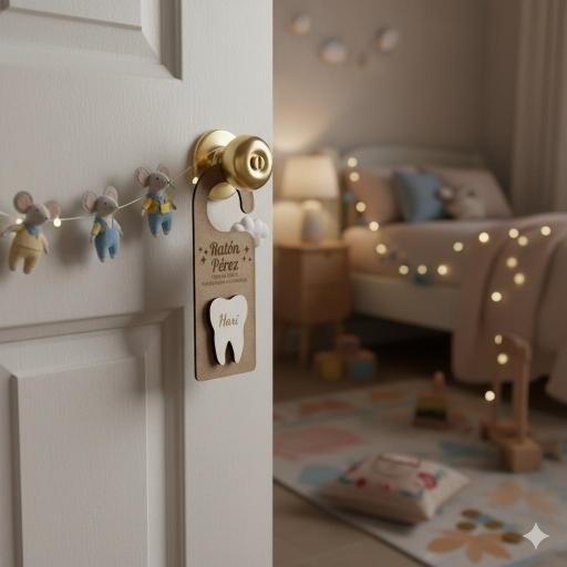 Colgador De Puerta Ratón Pérez Personalizado El Rincon Scrap 