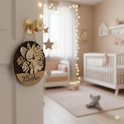 Colgador Infantil Modelo Dinosaurio Personalizado