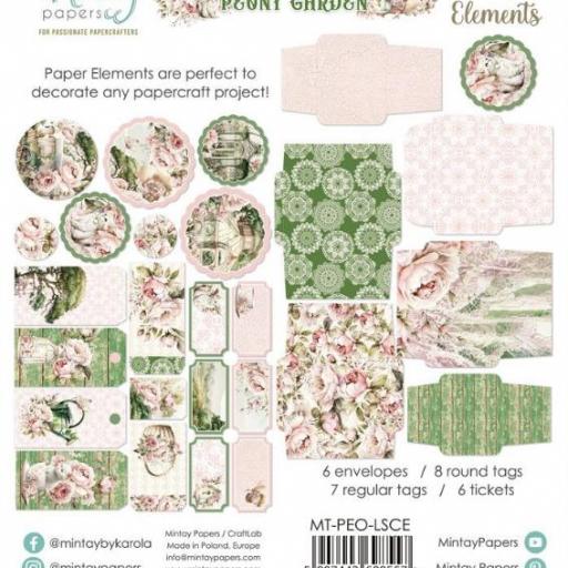 Die Cuts Elementos Peony Garden Mintay Papers [1]