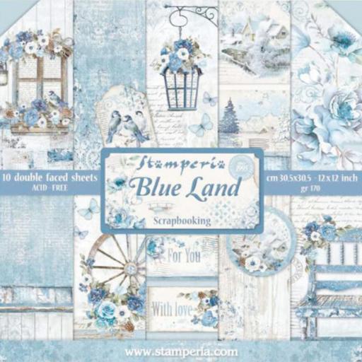Set de Papeles Blue land Stamperia 