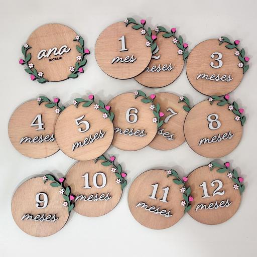Cumplemeses Personalizado En Madera El Rincon Scrap [1]