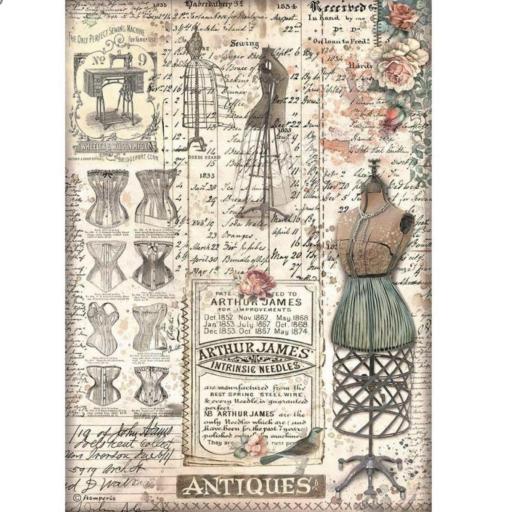 Papel De Arroz Maniquís Brocante Antiques  Stamperia