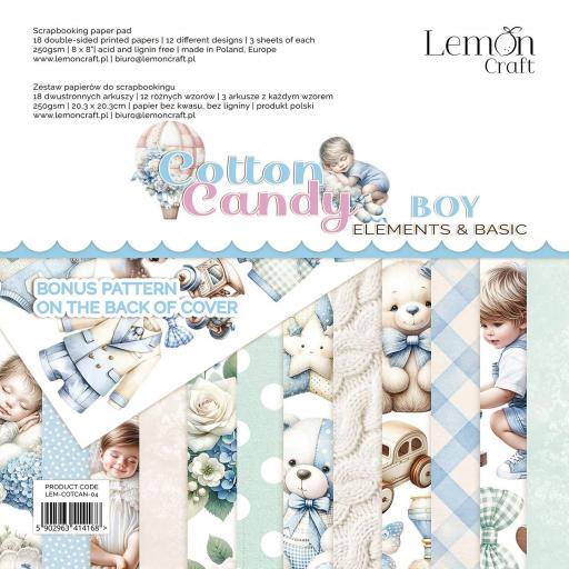 Block Cotton Candy Boy Con Elementos Para Recortar Lemoncraft
