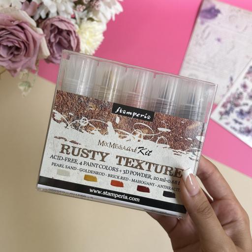 Kit Pinturas Rusty Texture Stamperia [0]