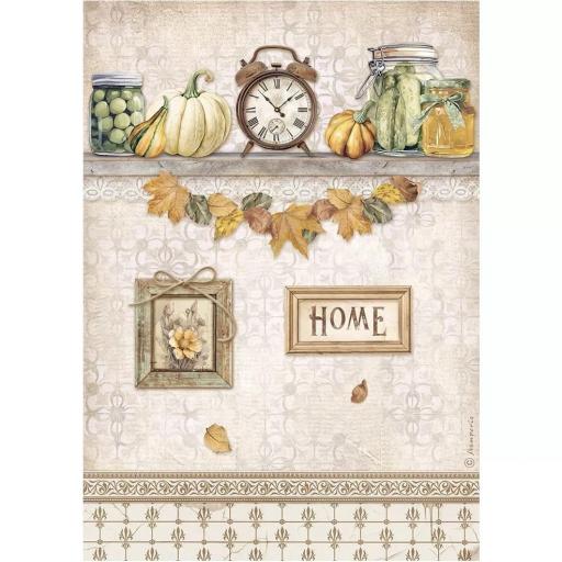 Papel De Arroz Reloj Romantic Golden Harmony Stamperia