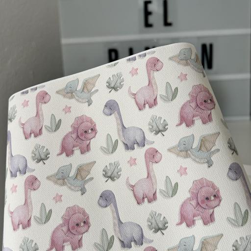 Tela de Encuadernar Dinosaurios Puro Amor Rosas Dayka Trade [1]