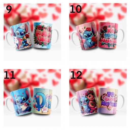 Taza Stitch Feliz Enamorados Varios Modelos  [2]