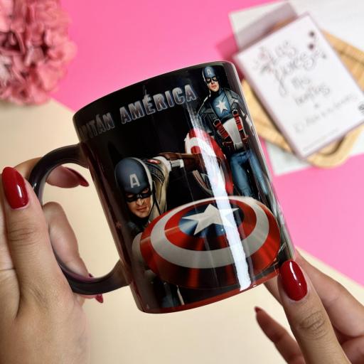 Taza Mágica Sublimada Modelo Capitán América