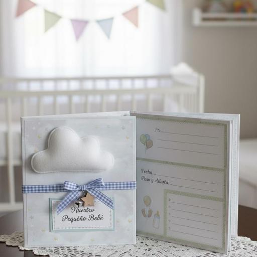 Tela de Encuadernar Nubes Y Estrellas Puro Amor Azules Dayka Trade [4]