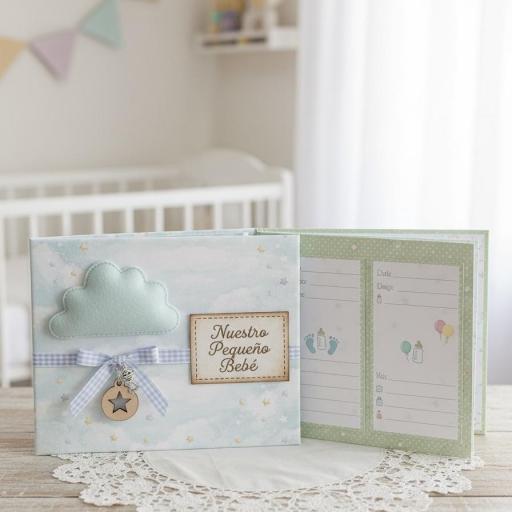 Tela de Encuadernar Nubes Y Estrellas Puro Amor Azules Dayka Trade [5]