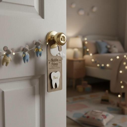 Colgador De Puerta Ratón Pérez Personalizado El Rincon Scrap